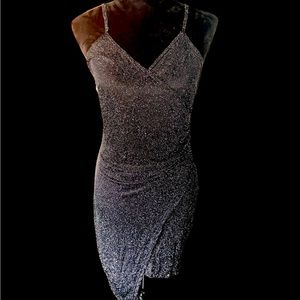 Almost Famous - Women’s Asymmetrical Slit Bodycon Dress -